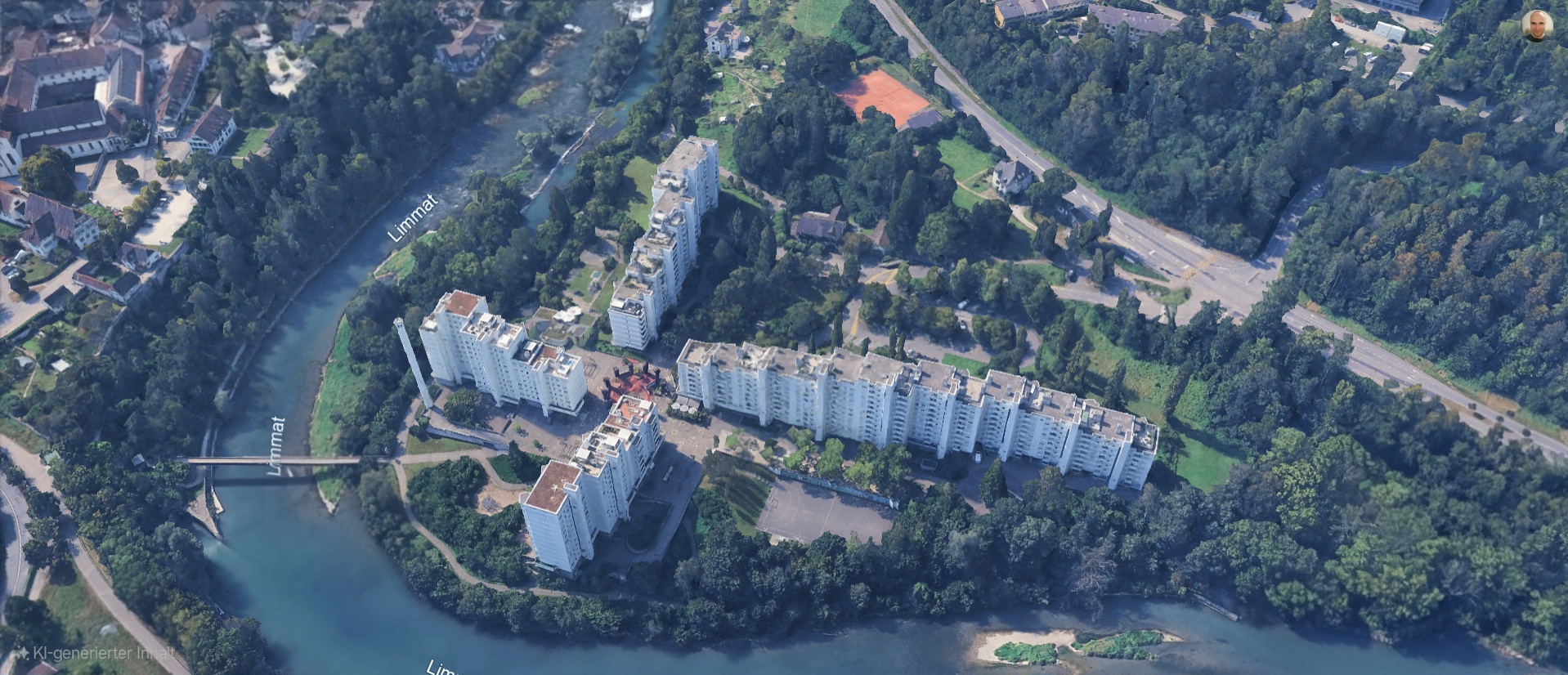 Blick auf die Webermühle in Neuenhof